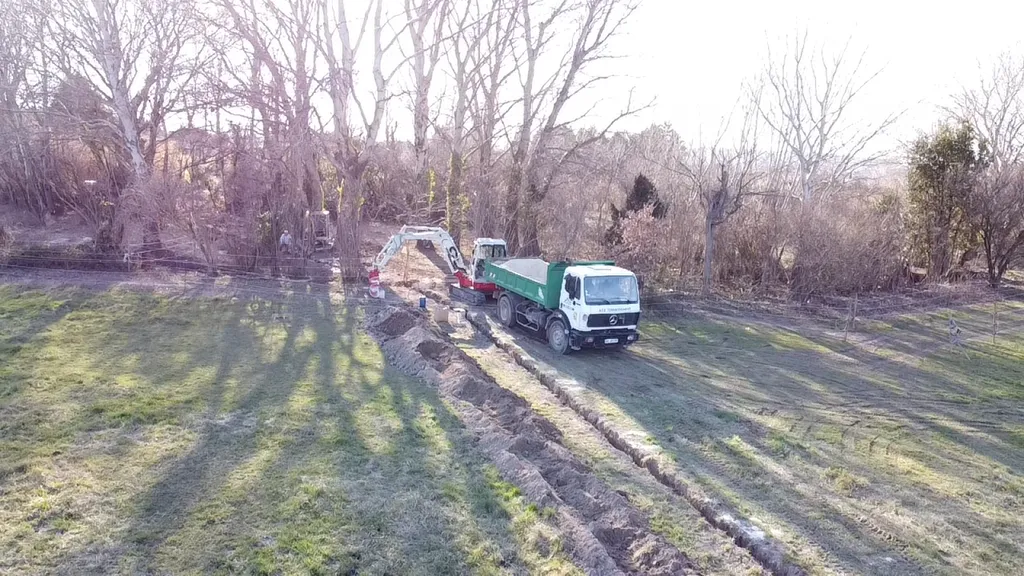 Raccordement au réseau du canal pour un client particulier à Robion