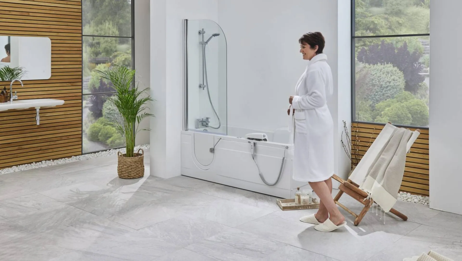 Baignoire à porte avec siège électrique relevant Montana