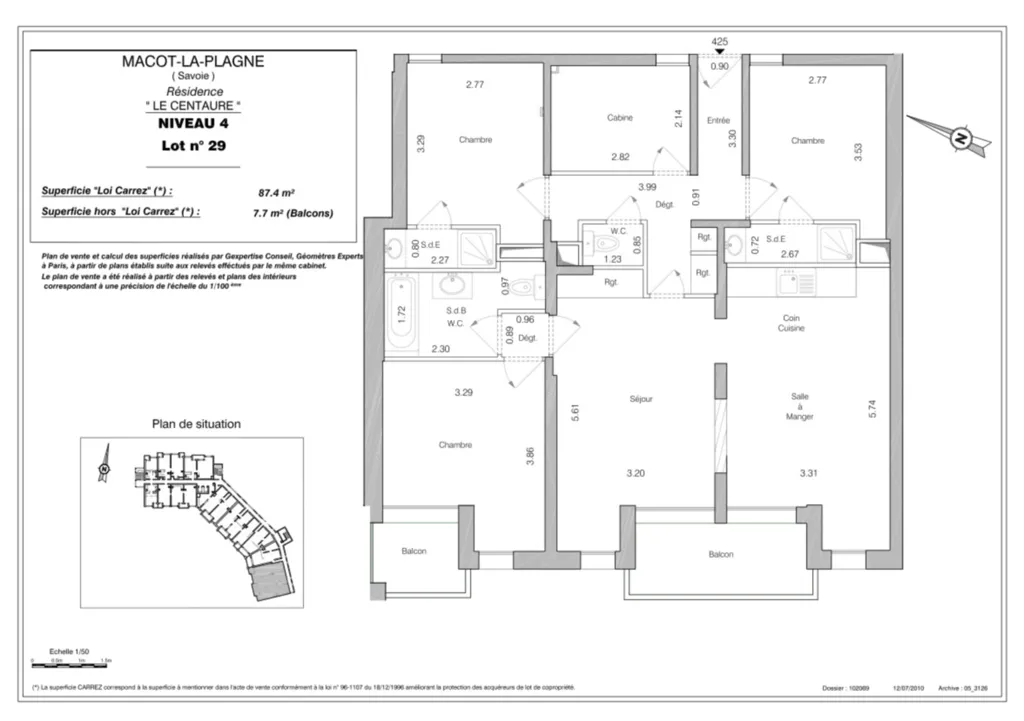 Appartement T4 cabine à la Plagne