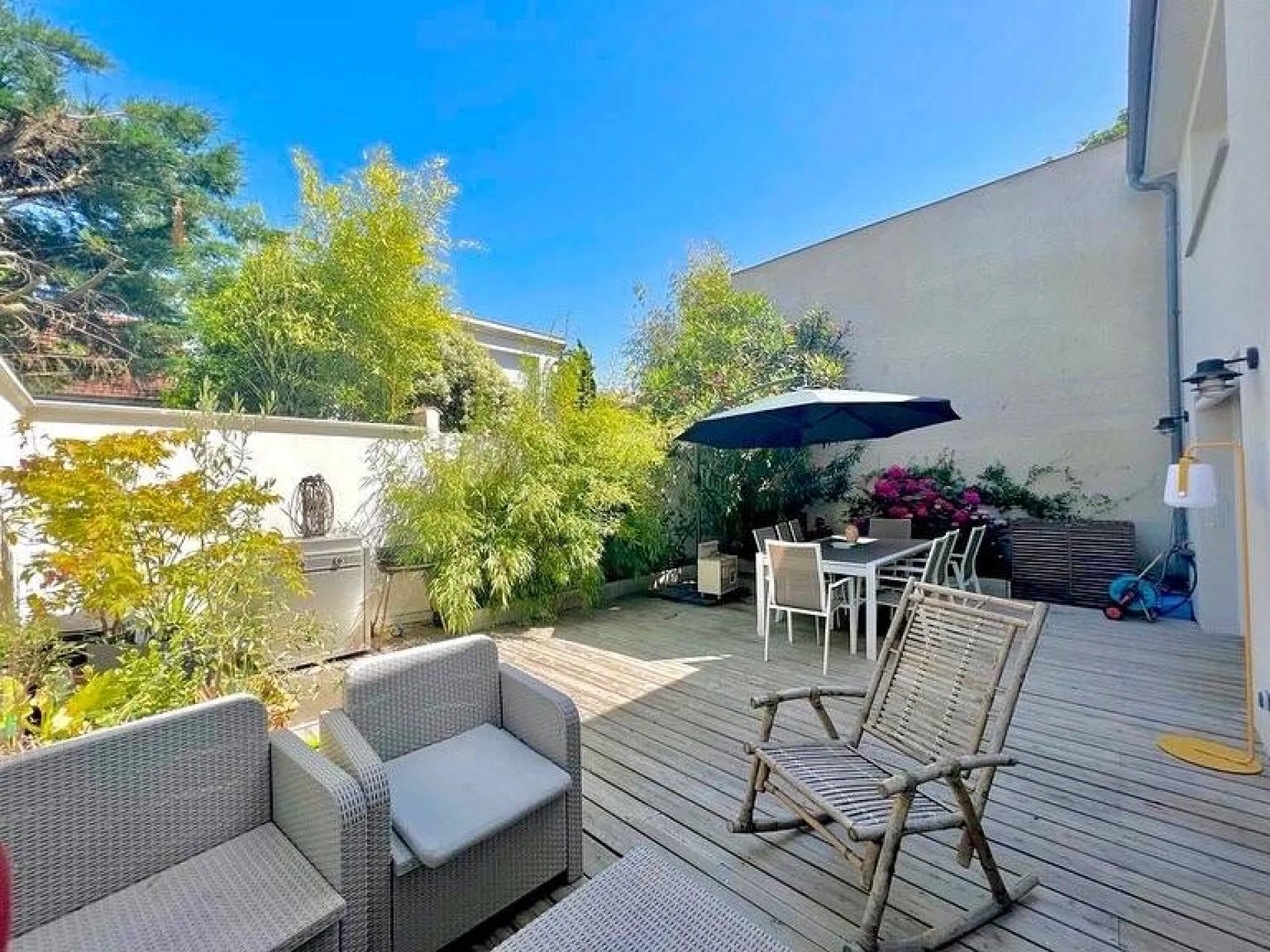 Terrasse agence immobilière Arnaud Droulers immobilier