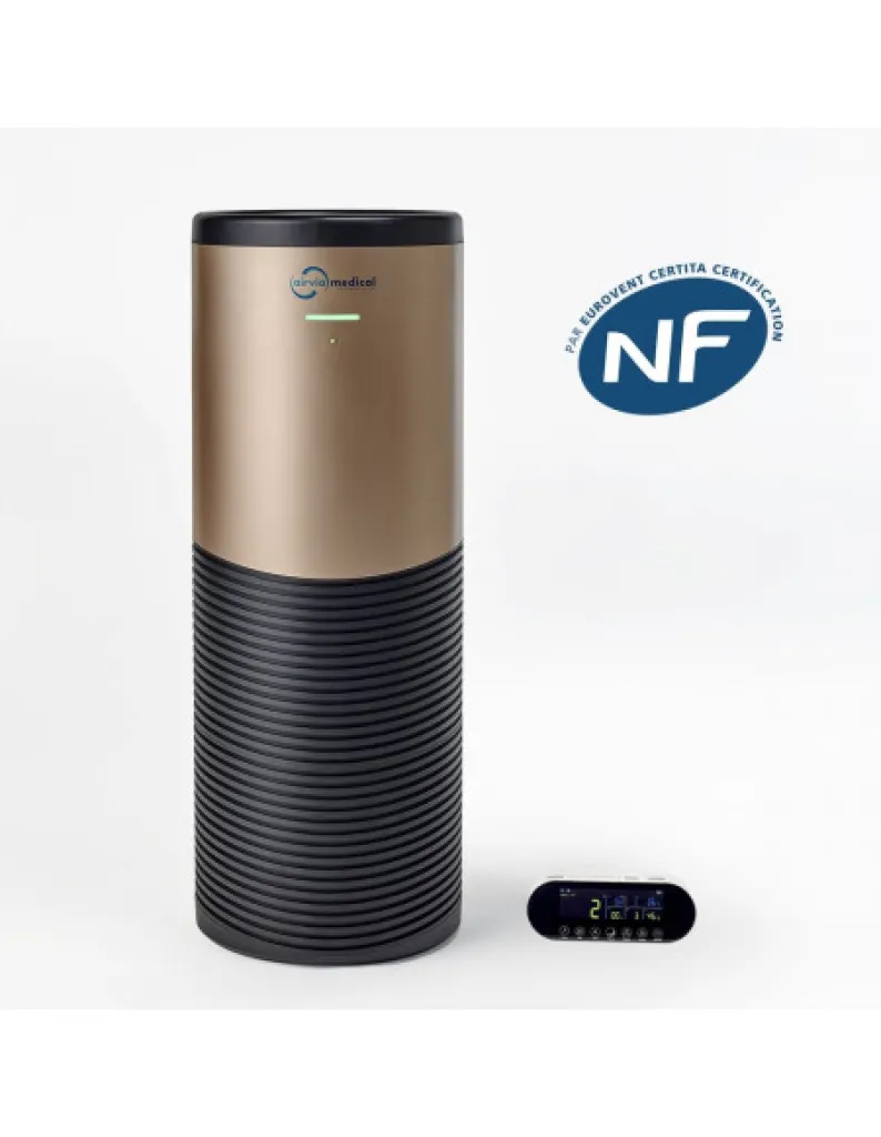 Purificateur d’air professionnel AIRVIA AERO PRO 150 avec filtration HEPA haute performance pour particules fines et polluants