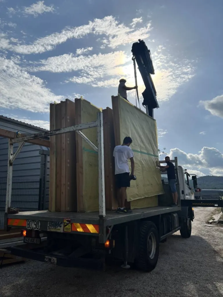 Fabrication murs ossature bois manosque