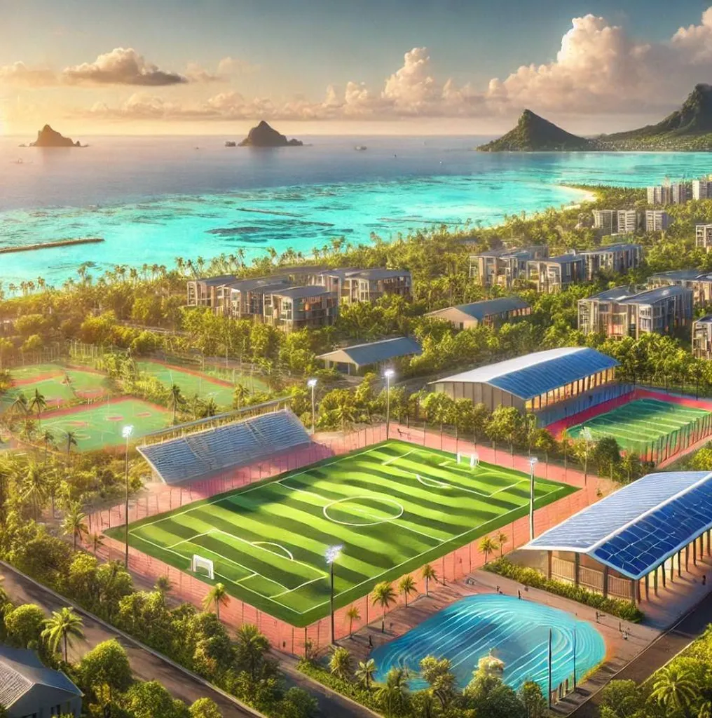 Terrains de sport football et rugby pour ile Maurice et Océan Indien