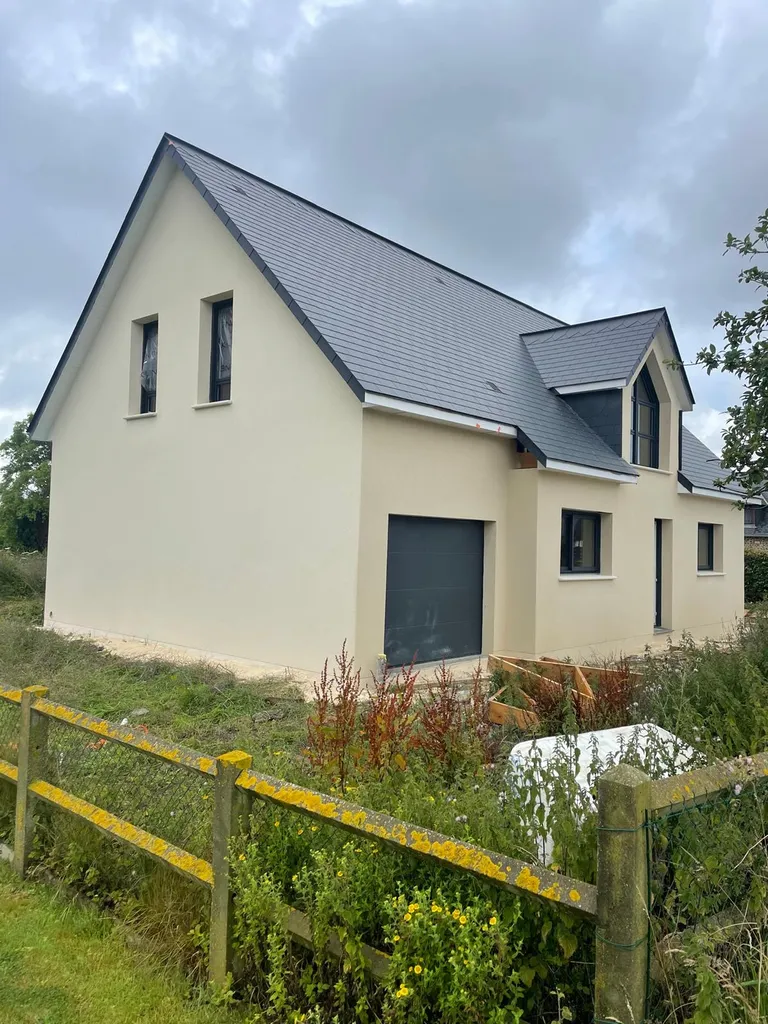 Enduit projeté vue de l’Ouest à Goderville