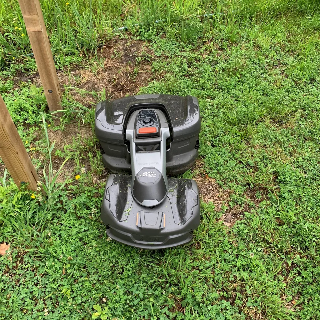 Mise en place d’un robot tondeuse dans un jardin situé près de Sainte-Eulalie-en-Born