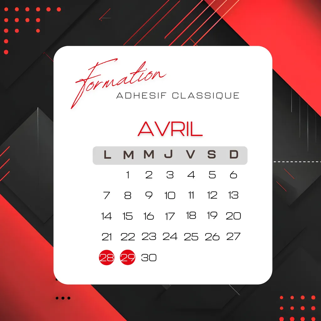 Formation adhesive classique du 28 au 29 Avril 2025