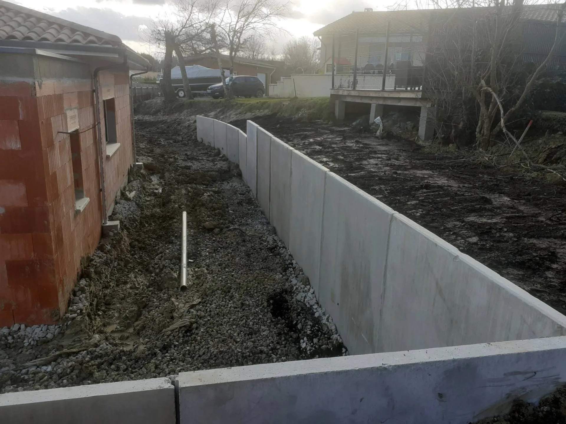 Création de soutènement en béton à Labrède au sud de Bordeaux