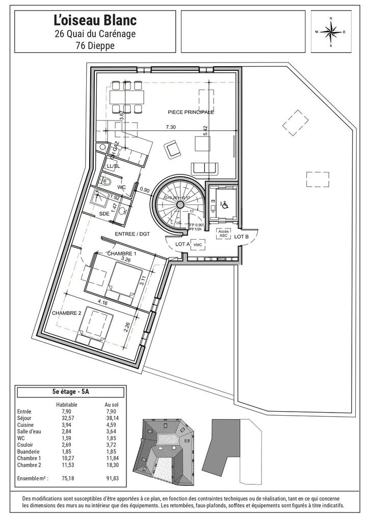 Vend appartement vue sur le Quai