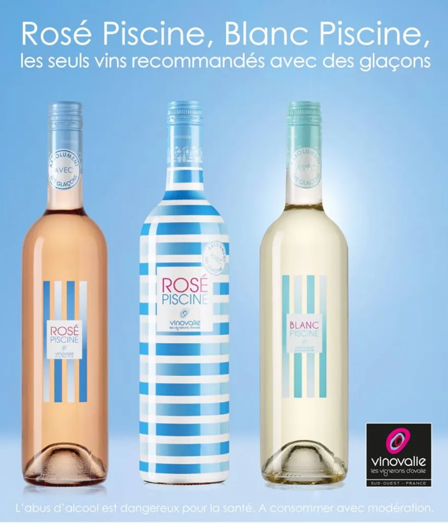Rosé et blanc piscine gironde 