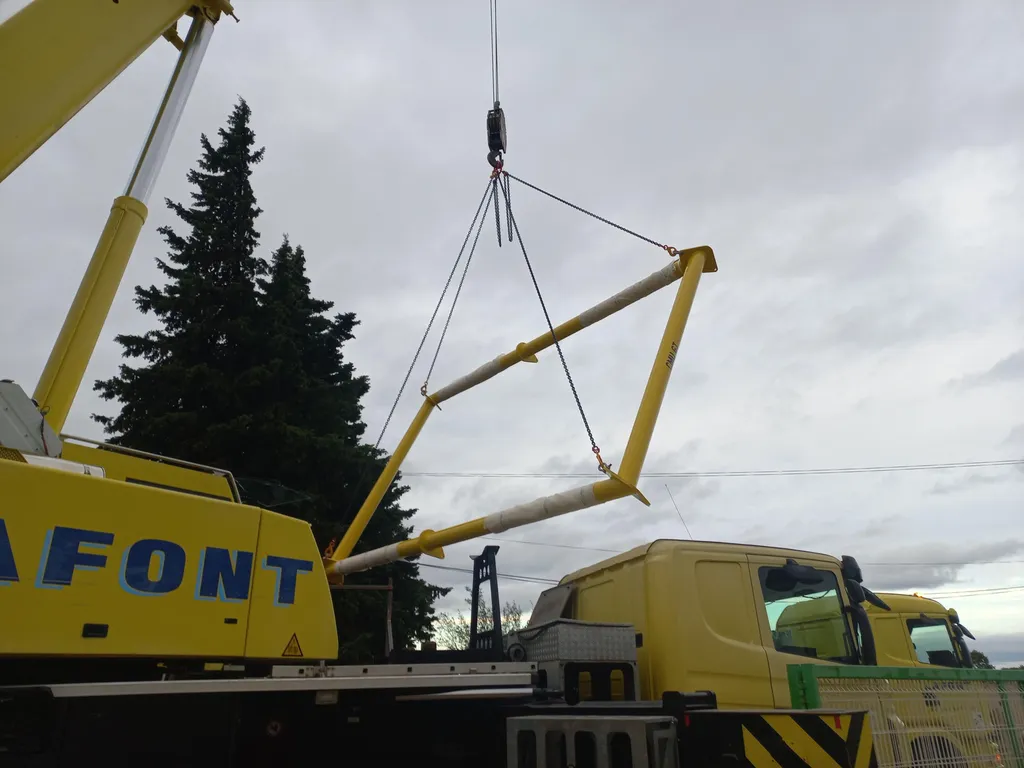 Réalisation de palonnier de levage spécifique pour Nuvia par GIRARD FRERES, expert en maintenance industrielle et chaudronnerie