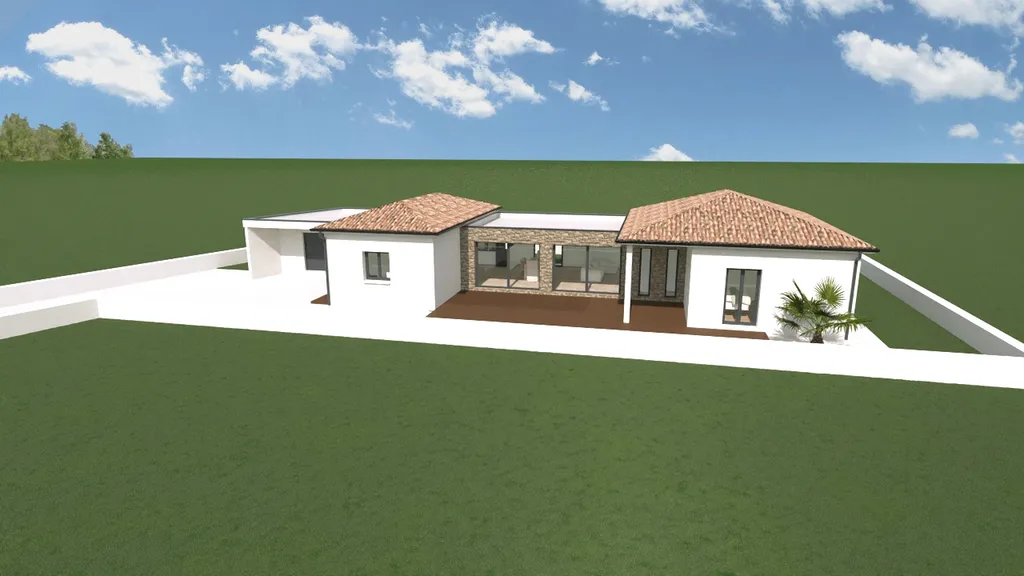 Maison contemporaine de plain pied pour un projet client à Plaisance du Touch