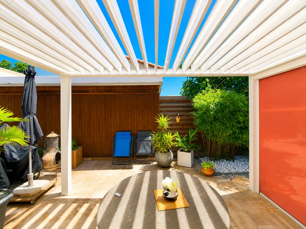 Un espace extérieur confortable et élégant pour profiter pleinement de sa terrasse toute l'année.