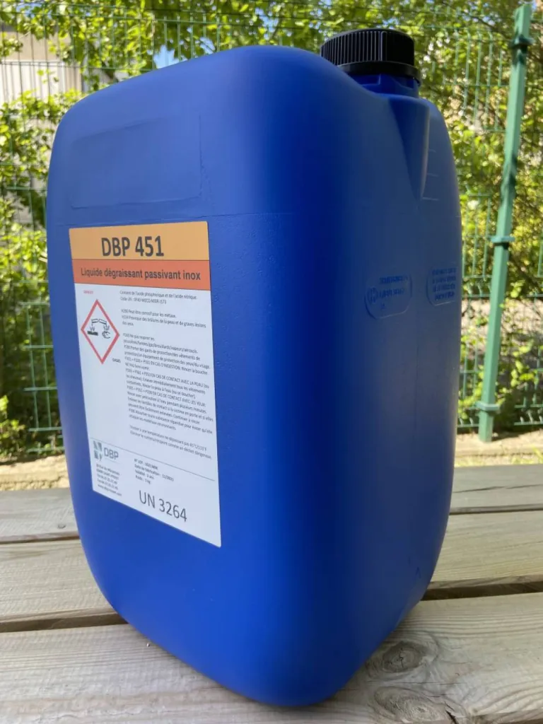 DBP 451 - Produit de traitement des aciers inox passivant et dégraissant - Morbihan (56)