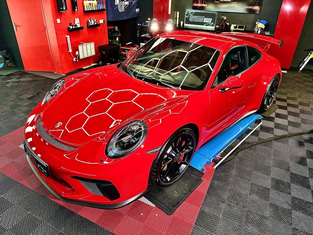 centre de DETAILING Lyon protection céramique film de protection PPF Porsche GT3