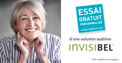 Un essai GRATUIT personnalisé jusqu’à 30 jours d’une solution auditive Invisibel !