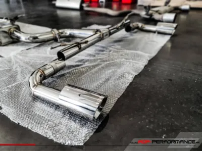 Montage échappement CENDE à clapet pour VW Golf 7 GTi TCR