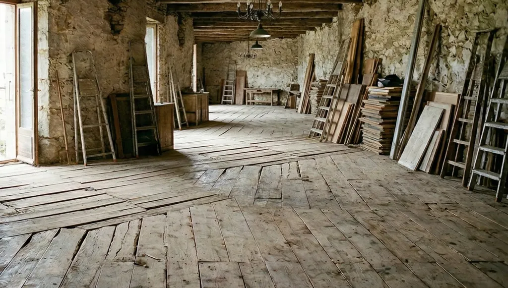 isolation de sol par mousse polyuréthane projetée sur plancher bois au Bourget du Lac en Savoie