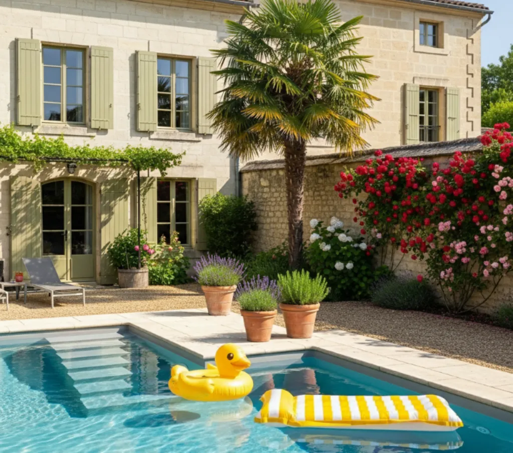 Piscine sur mesure avec escalier immergé aux Chartrons à Bordeaux - Areva Piscines by Everblue