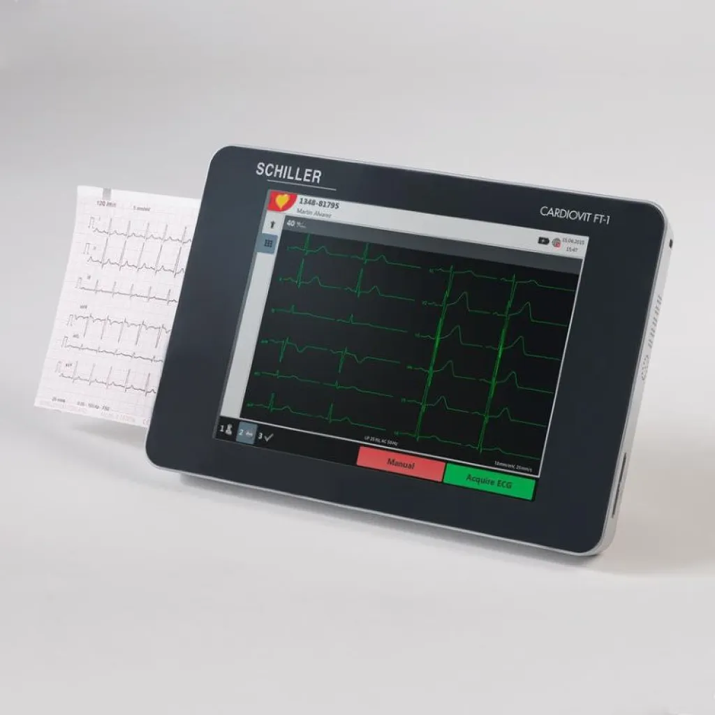 Cardiovit FT-1 Schiller : électrocardiographe portable 12 dérivations avec écran tactile 8