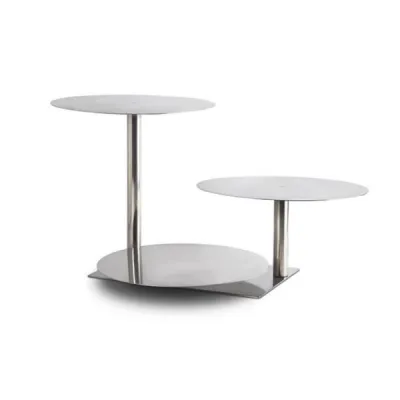 SOCLE A GÂTEAUX INOX 3 ÉTAGES POUR MARIAGE