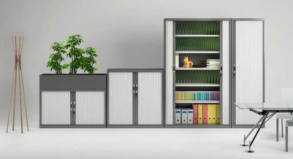 Armoires hautes et basses à rideaux Paris