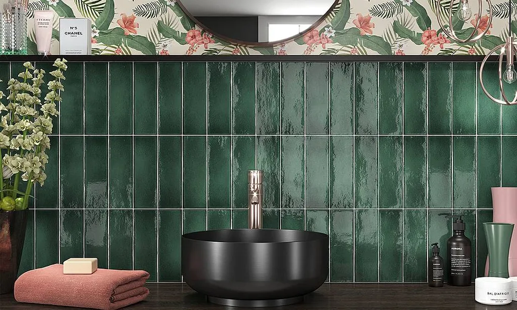 FAÏENCE SALLE DE BAIN et CUISINE GRES CERAME EFFET ZELLIGE VERMONT MALACHITE usine ESTUDIO CERAMICO
