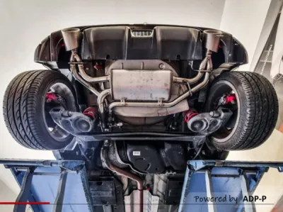 Montage échappement Slip-on Akrapovic Fiat 595  Abarth 1.4 Turbo | ADP PERFORMANCE Le Pontet 84230 Vaucluse