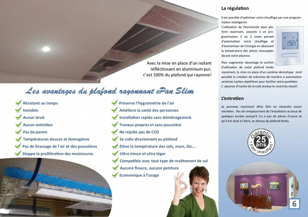 Showroom de présentation pour tester un plafond tendu chauffant rayonnant sur Portet S/Garonne