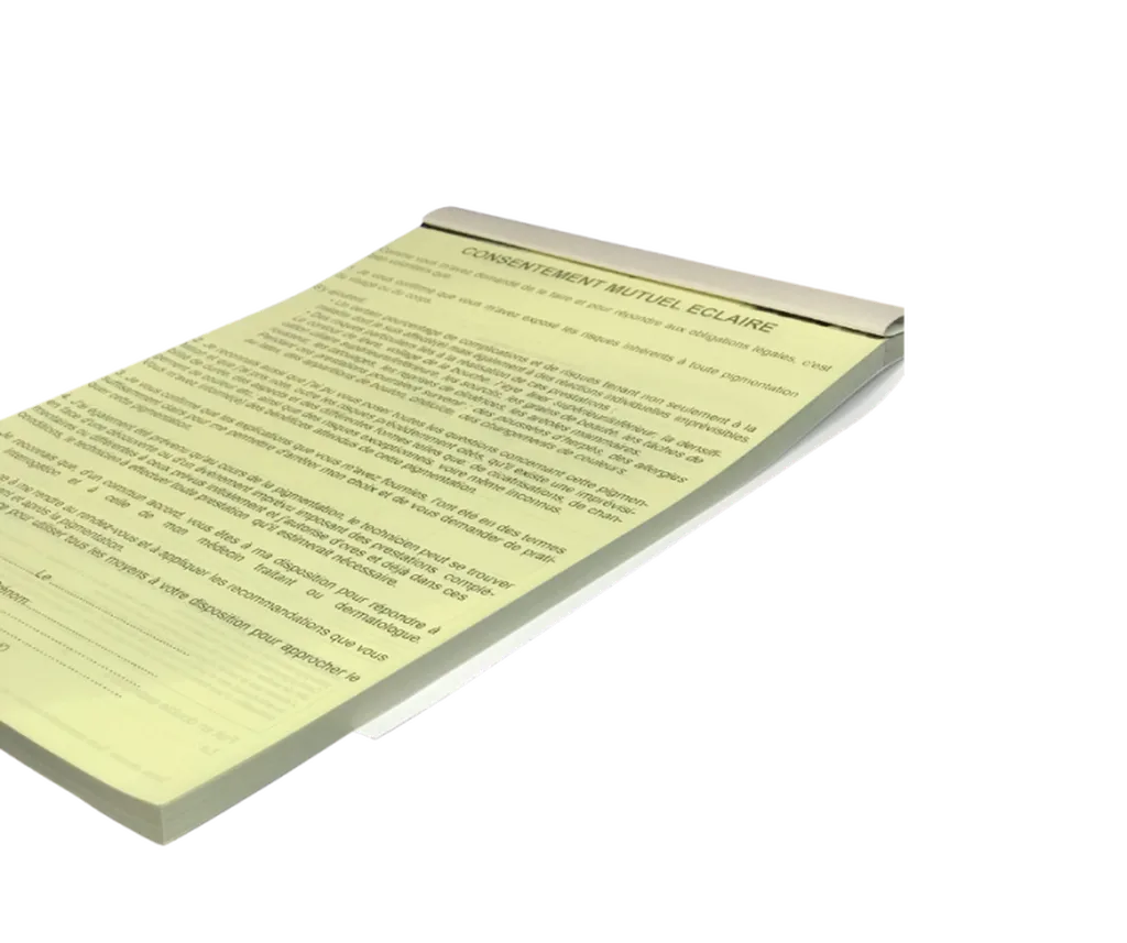 Achetez des fiches de consentement