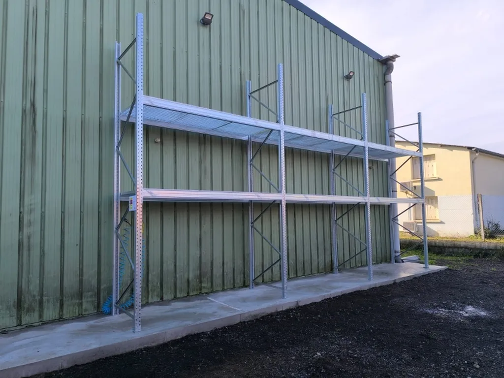 Installer un rack à palettes galvanisé à chaud pour le stockage extérieur à Blagnac et en Occitanie