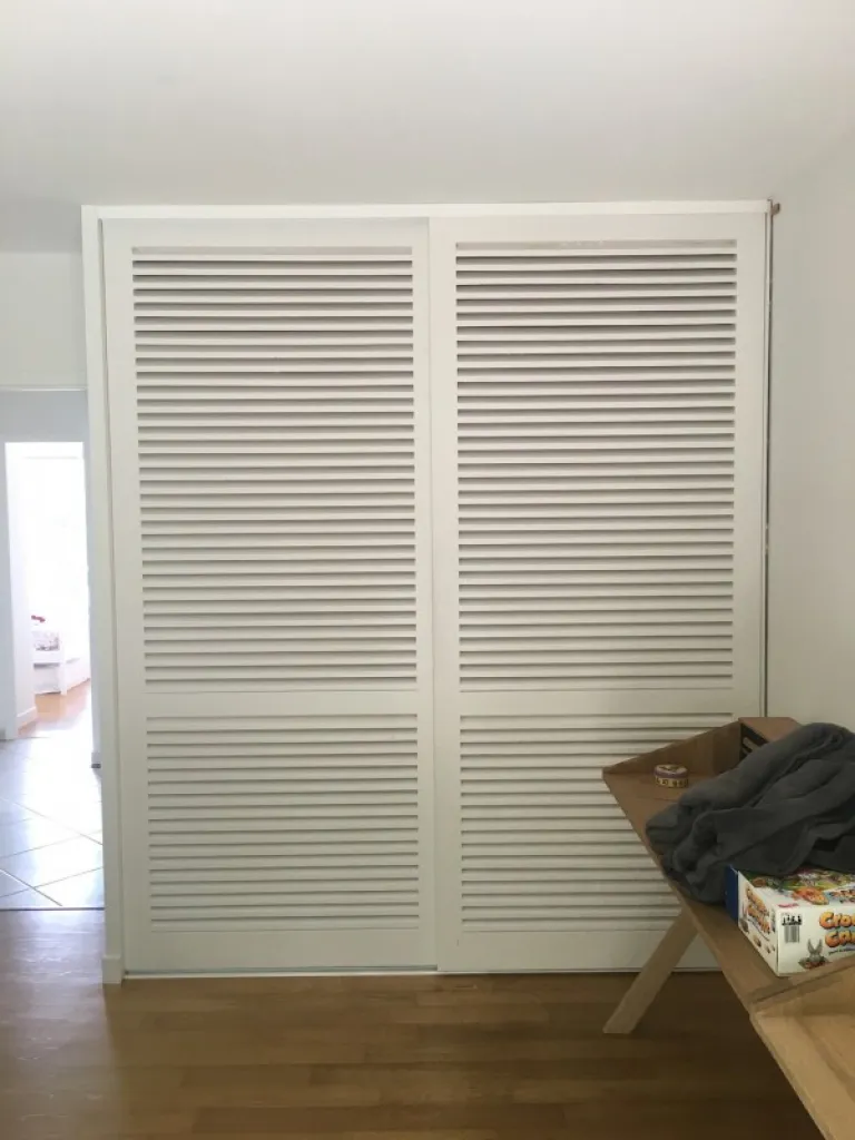 persiennes laquée blanc pour placard a arcachon