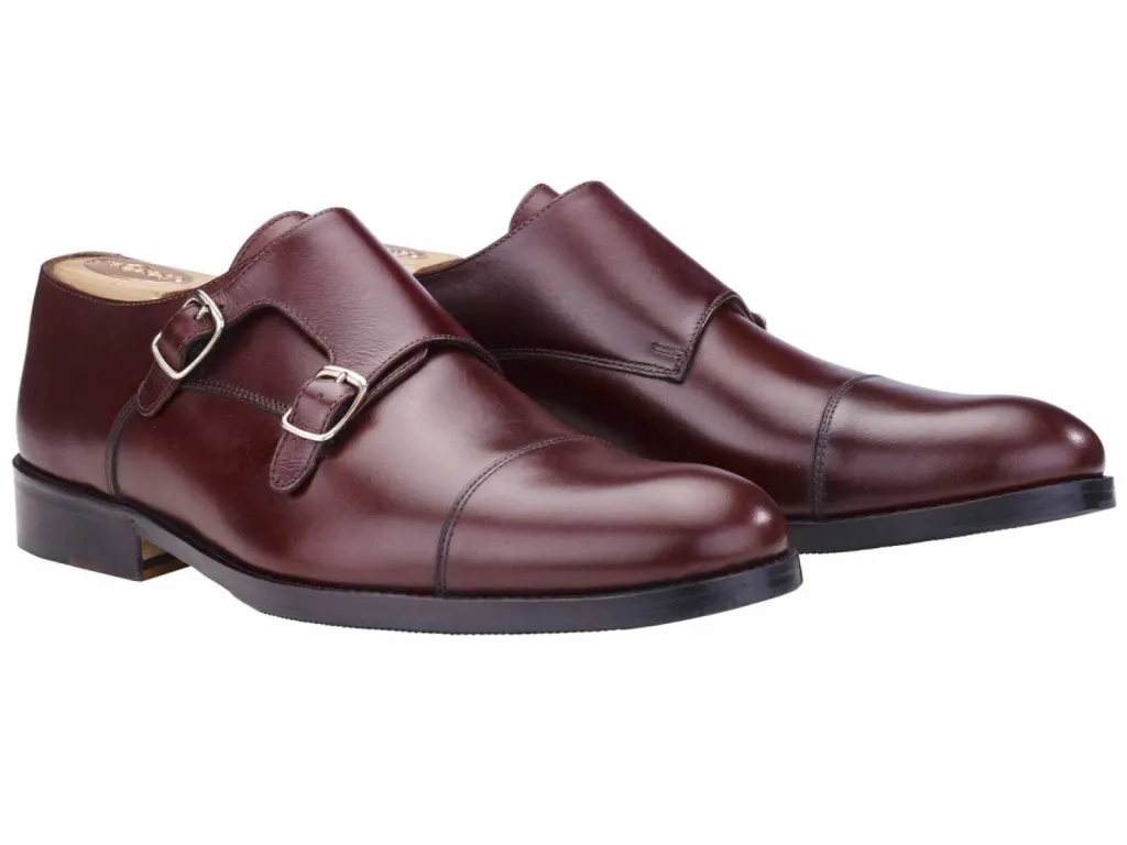 chaussure homme de ville en cuir double boucle de 3-4