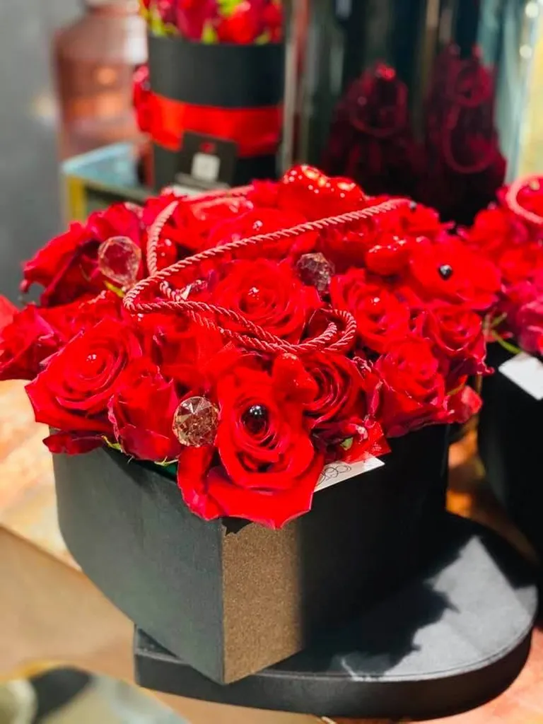 composition de roses romantiques