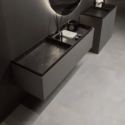 meuble de salle de bain avec vasque en marbre antonio lupi