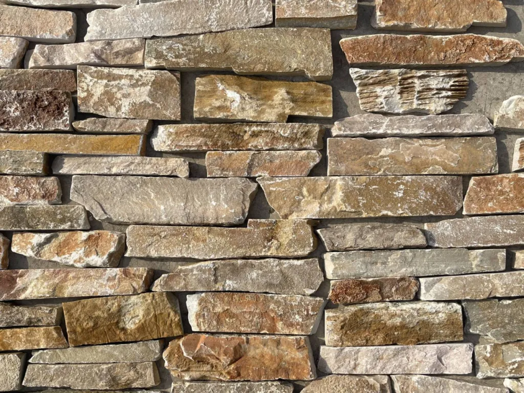 Parement en pierre naturelle Quartzite Dorée Pierre naturelle d'importation 