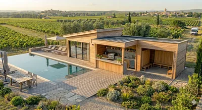 Solutions d’ossature bois pour professionnels : terrasses, pergolas, mezzanines et bureaux de jardin sur mesure à Sète, Frontignan, Agde