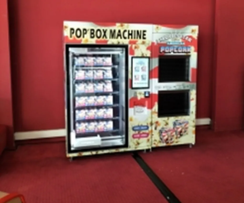 Vente de distributeur automatique de popcorn frais et chaud avec système de paiement sans contact en France