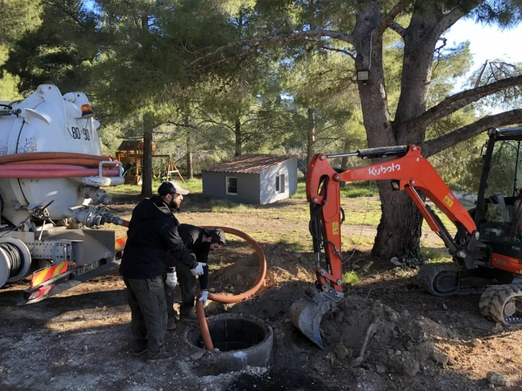 Travaux d'assainissement en PACA