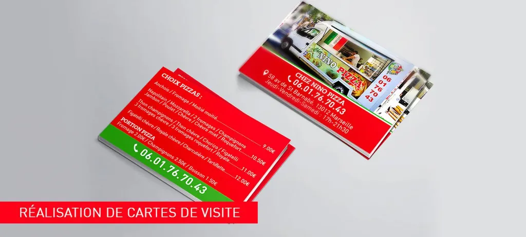 graphiste marseille création graphique et impression de carte de visite pizzeria