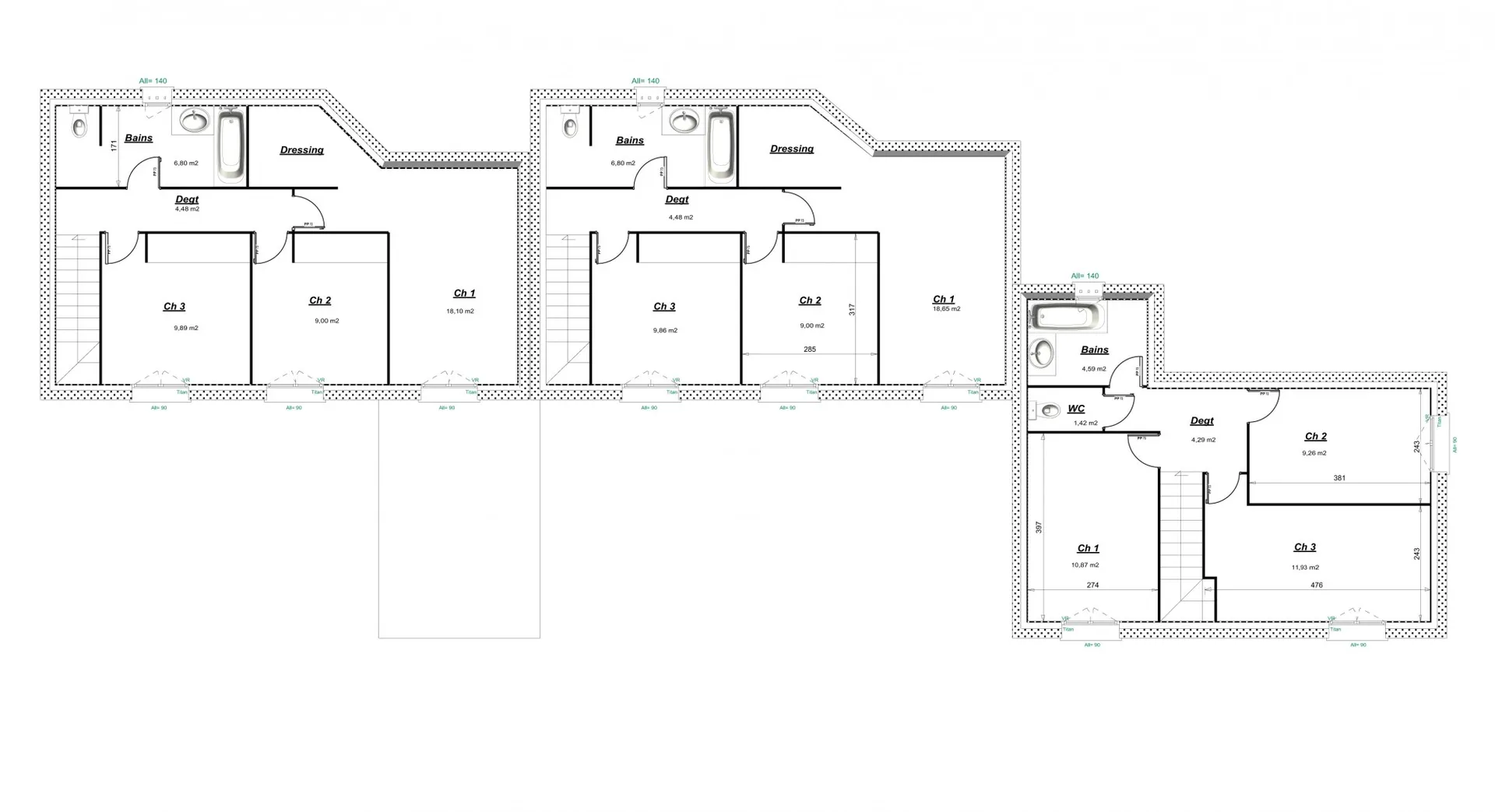 SEREZIN DU RHONE 69360 - 3 Lots Le Clos du Dauphiné