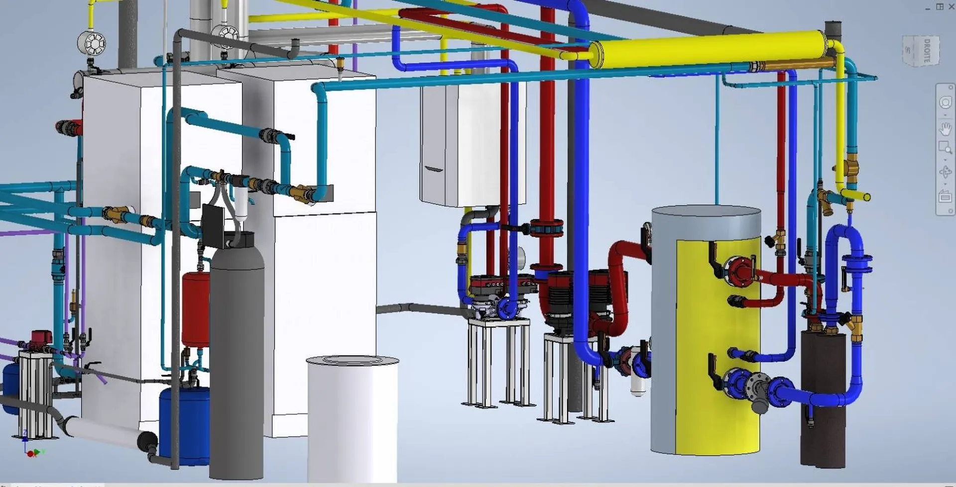 La maquette 3D de la chaufferie