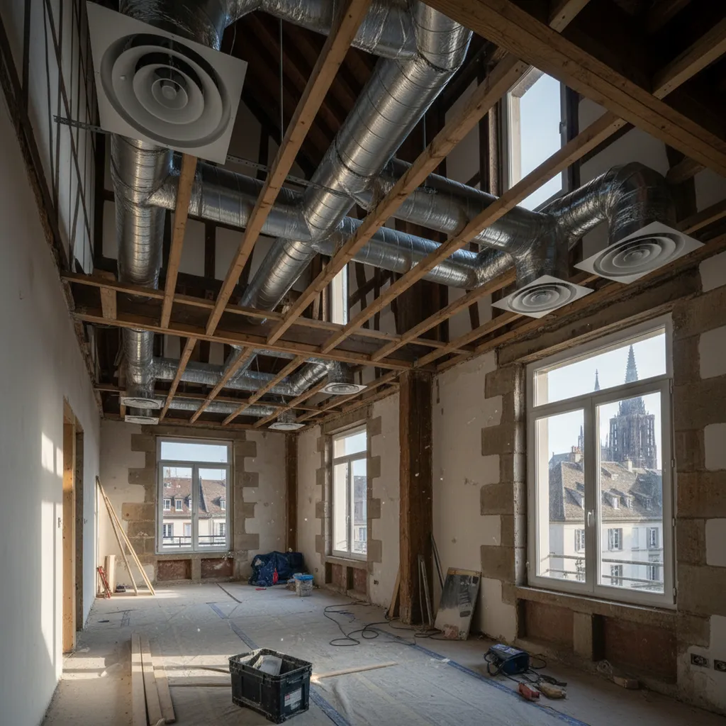 Déploiement d’une climatisation gainable à Strasbourg : solution invisible avec diffusion homogène de l’air