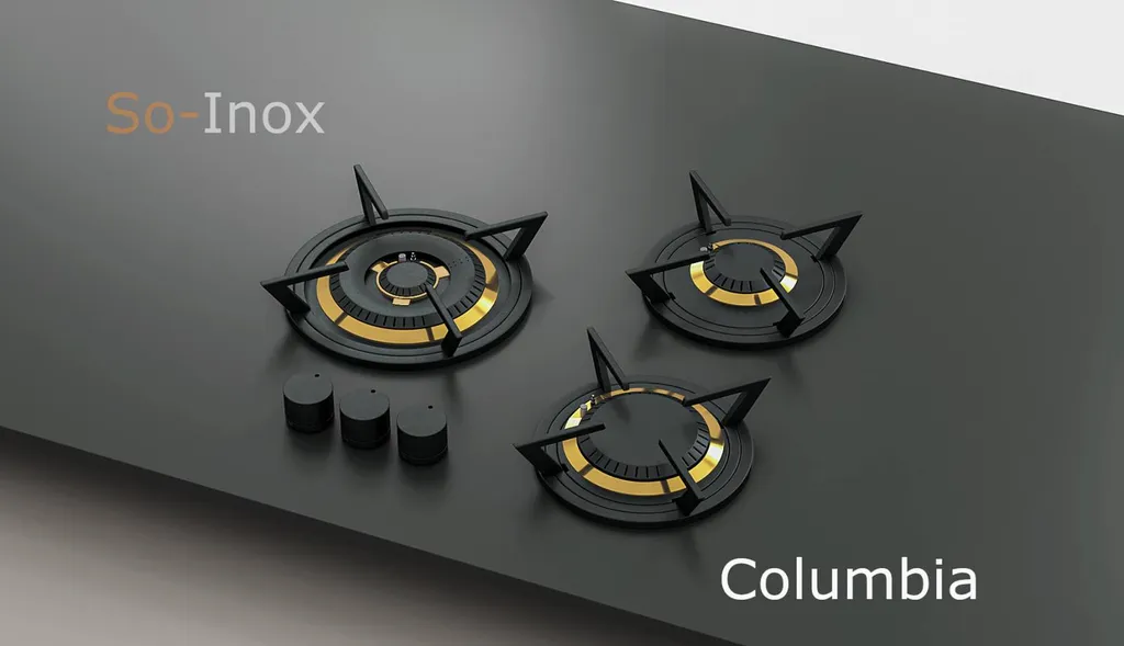 Brûleurs individuels COLUMBIA 3 feux dont 1 brûleur wok (1,9 kW, 3,5 kW et 5,0 kW)