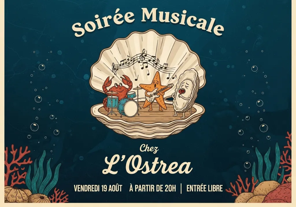 Les soirées musicales de L’Ostrea reviennent cet été pour marier saveurs marines et ambiance festive en terrasse