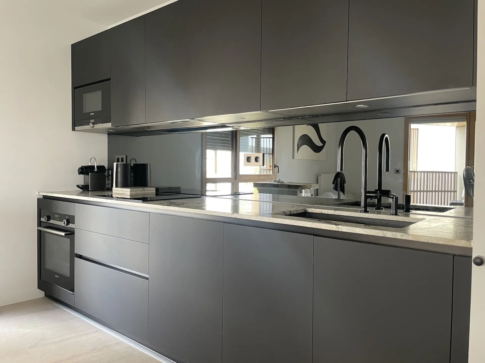 Miroir de crédence gris Lyon