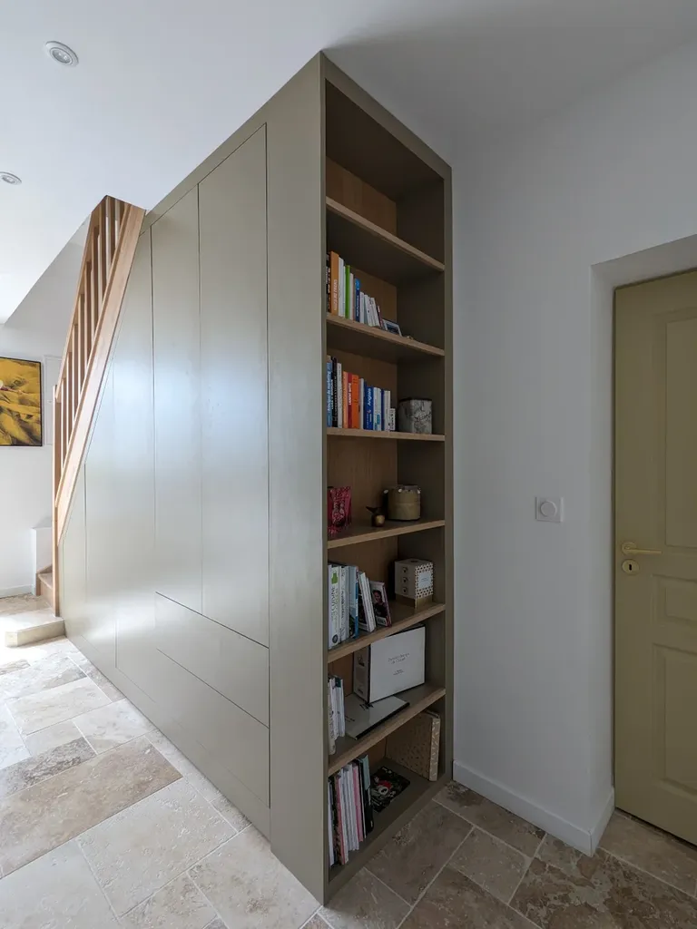 bibliothèque sur mesure fabrication artisanale