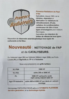 Faire décrasser son FAP à bas prix en région PACA