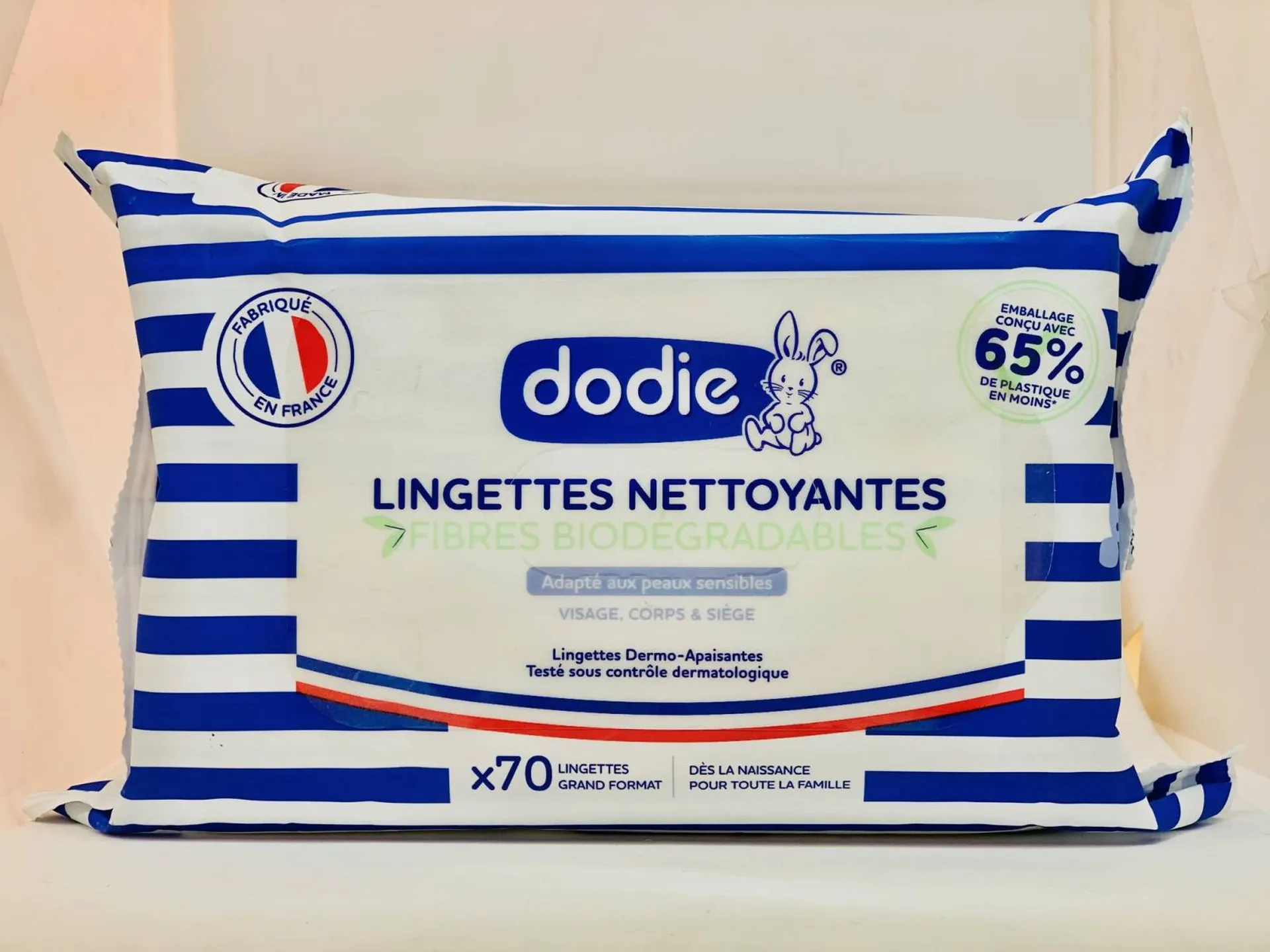 Lingette DODIE nettoyante, à fibre biodégradable 