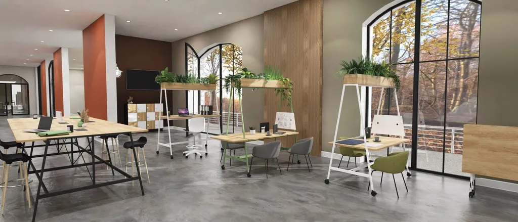 Table de coworking design à Nîmes