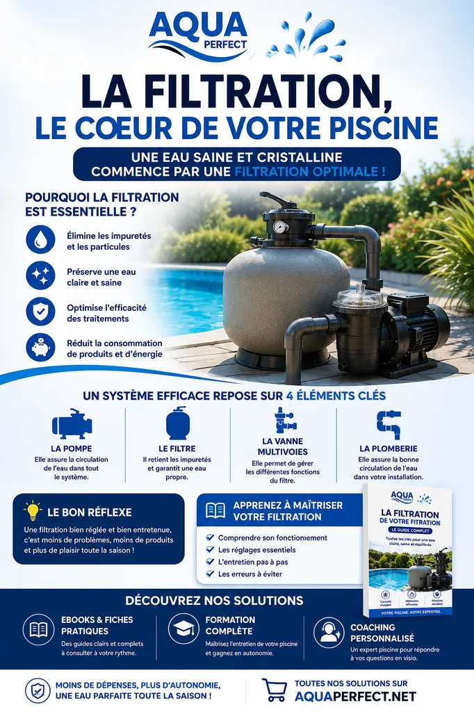 Combien de temps faire tourner sa pompe de piscine en été pour conserver une eau claire, saine et parfaitement équilibrée ?